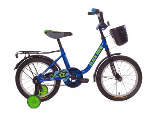 Велосипед 14"  Black Aqua 1404 с корзиной синий